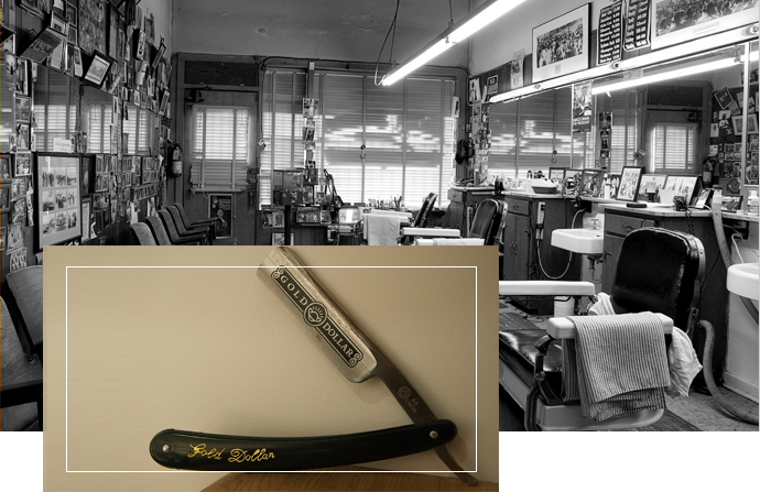 Photo of Midtown Barbershop in Murfreesboro interior black and white
